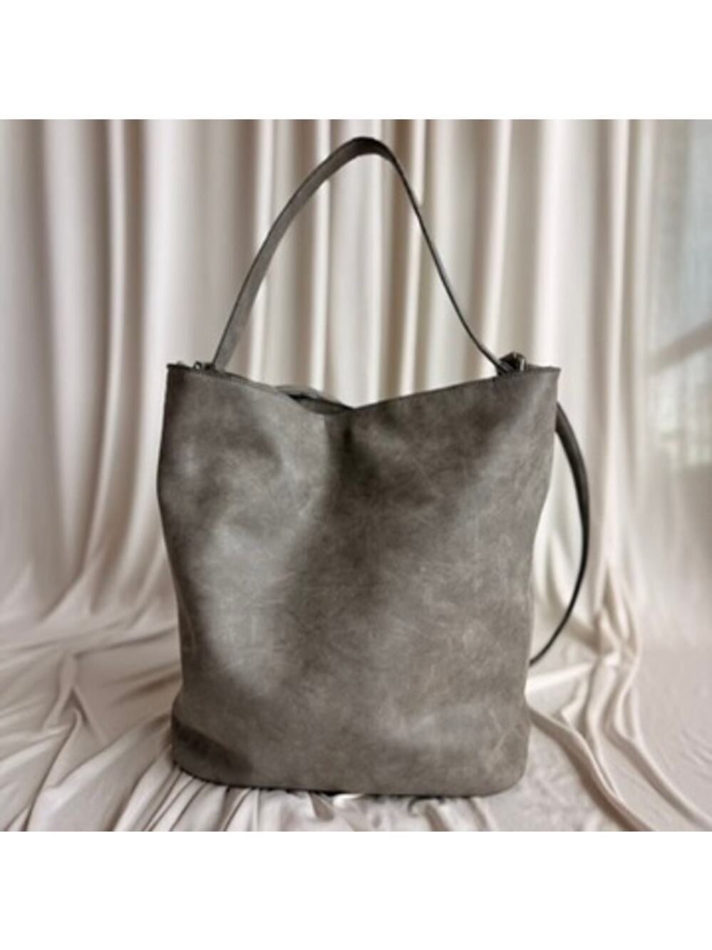 The Limited Grey Bucket Bag - Handle & Shoulder Strap, Vintage